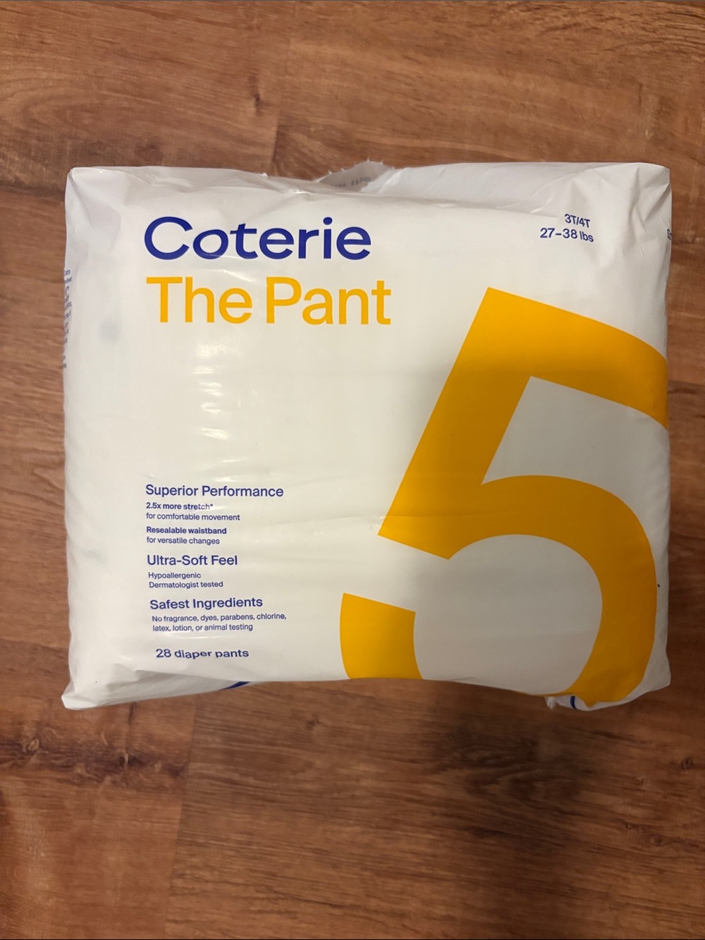 NWT Coterie The Pant Size 5 3T/4T Diaper Pants 28 count